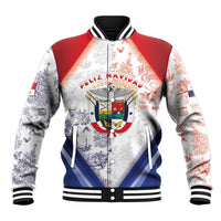 Panama Christmas Baseball Jacket Coat Of Arms Santa Harpy - Wonder Print Shop