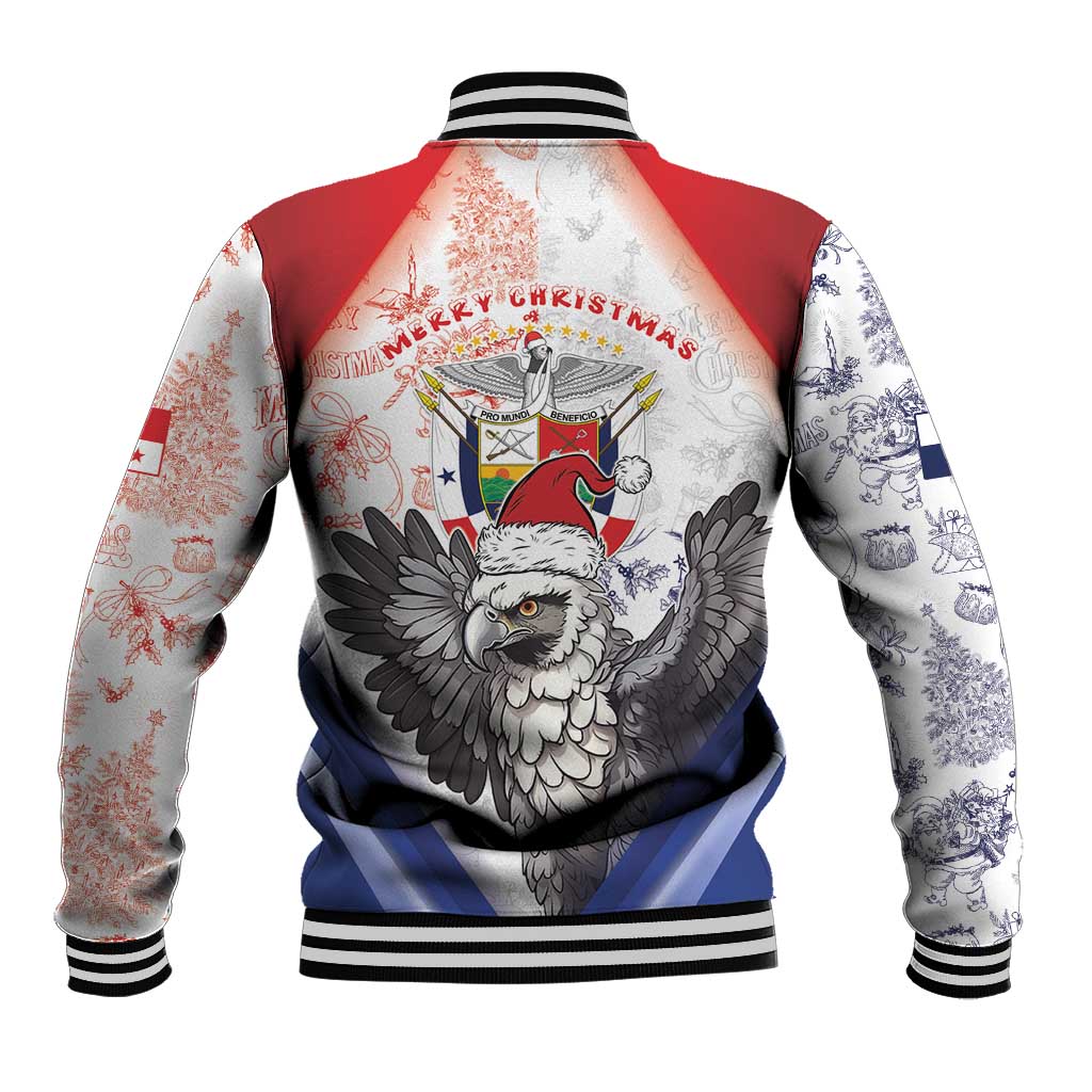 Panama Christmas Baseball Jacket Coat Of Arms Santa Harpy - Wonder Print Shop