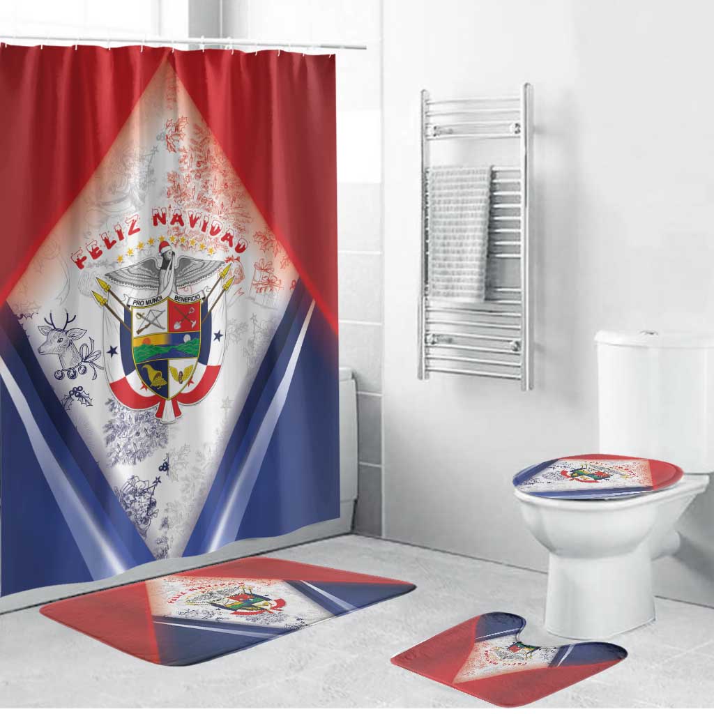 Panama Christmas Bathroom Set Coat Of Arms Santa Harpy - Wonder Print Shop