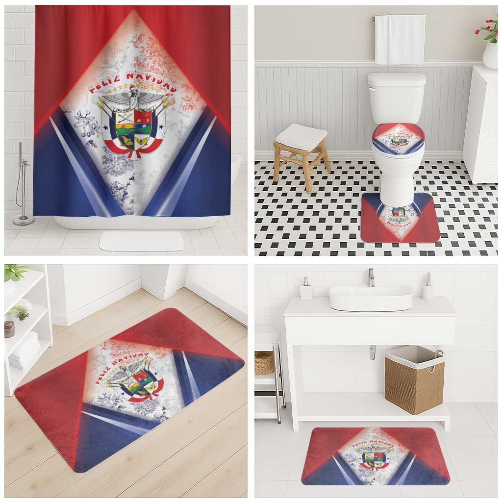 Panama Christmas Bathroom Set Coat Of Arms Santa Harpy - Wonder Print Shop