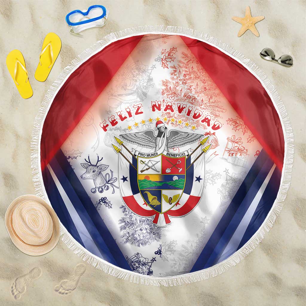 Panama Christmas Beach Blanket Coat Of Arms Santa Harpy - Wonder Print Shop