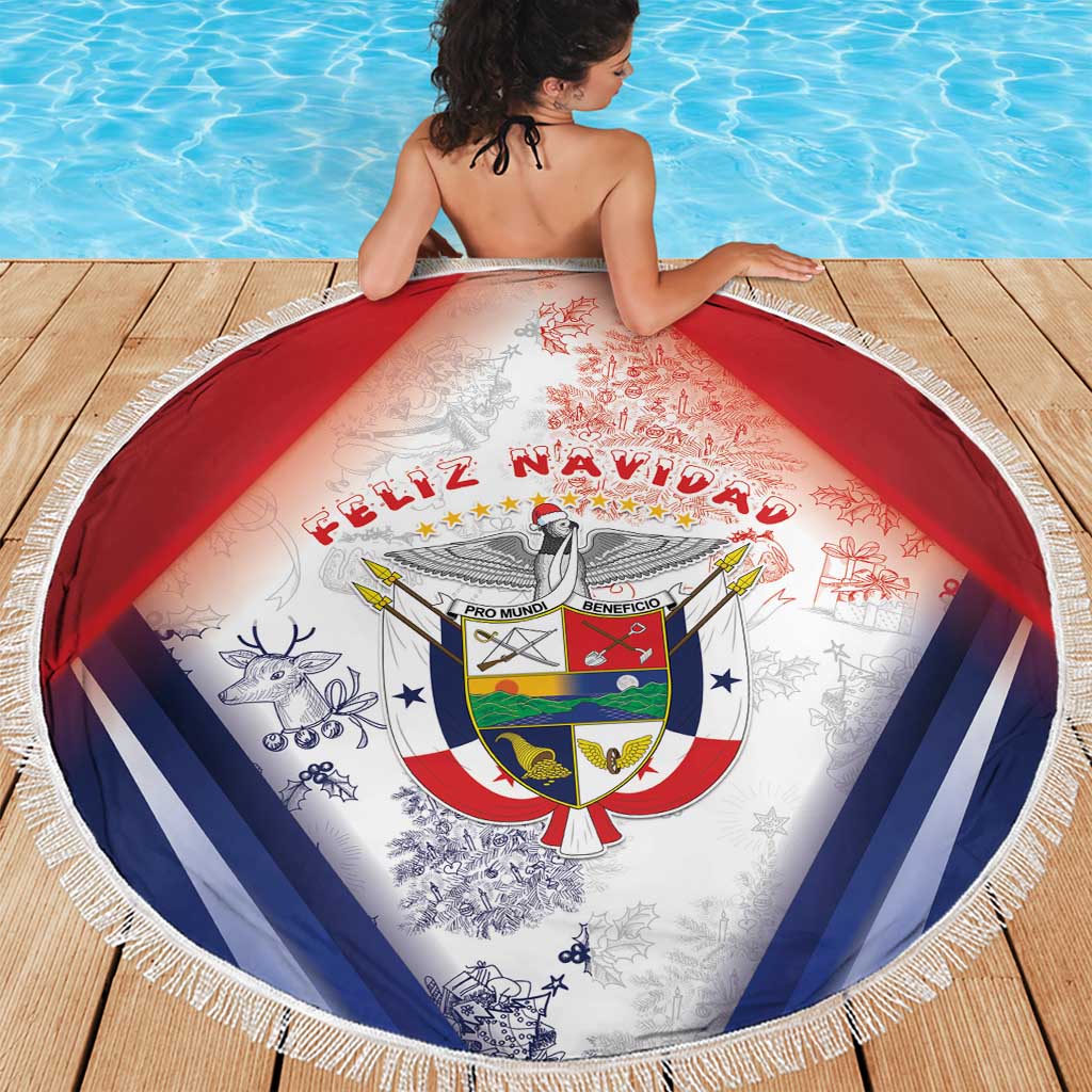 Panama Christmas Beach Blanket Coat Of Arms Santa Harpy - Wonder Print Shop