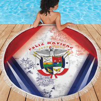 Panama Christmas Beach Blanket Coat Of Arms Santa Harpy - Wonder Print Shop