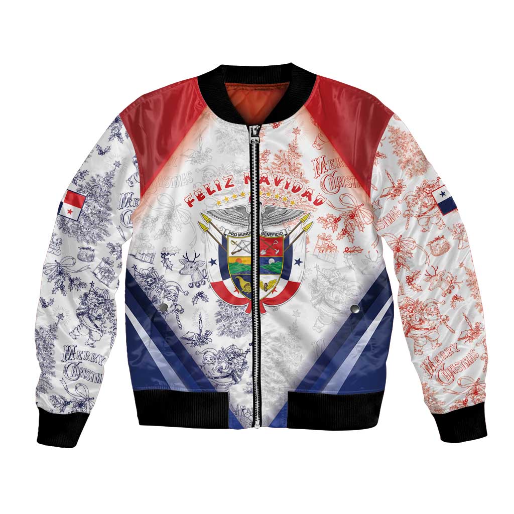 Panama Christmas Bomber Jacket Coat Of Arms Santa Harpy - Wonder Print Shop