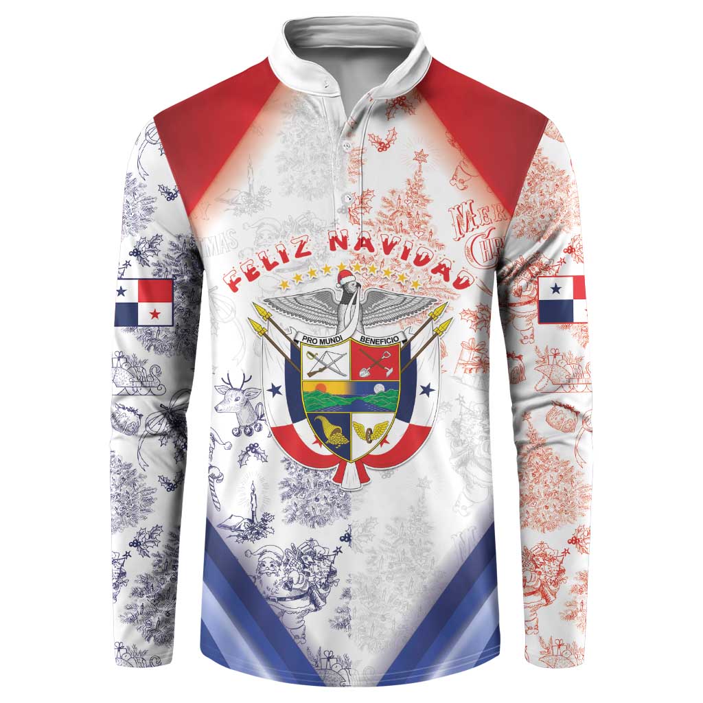 Panama Christmas Button Sweatshirt Coat Of Arms Santa Harpy - Wonder Print Shop