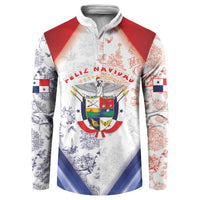 Panama Christmas Button Sweatshirt Coat Of Arms Santa Harpy - Wonder Print Shop