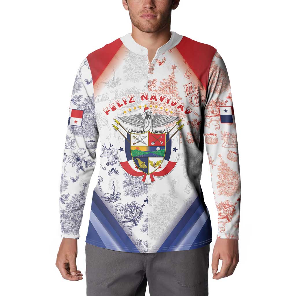 Panama Christmas Button Sweatshirt Coat Of Arms Santa Harpy - Wonder Print Shop