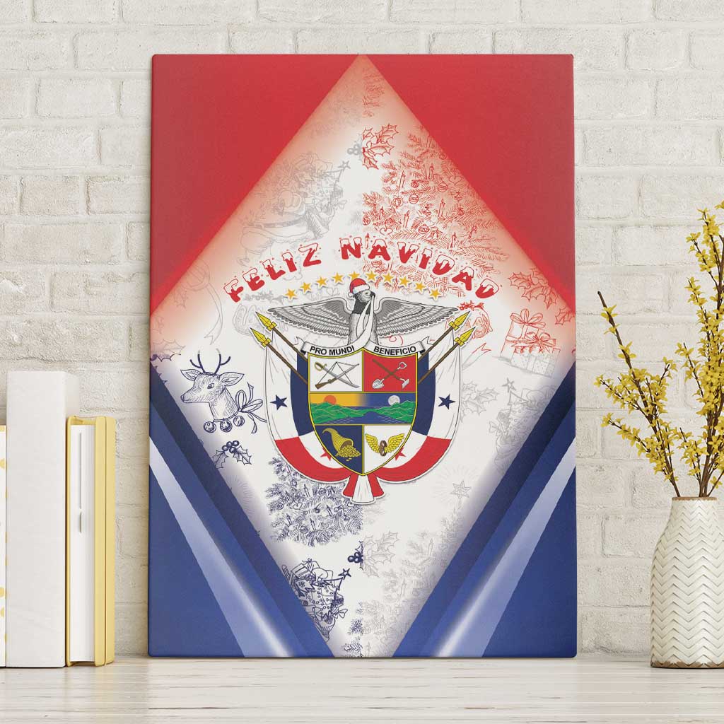 Panama Christmas Canvas Wall Art Coat Of Arms Santa Harpy - Wonder Print Shop