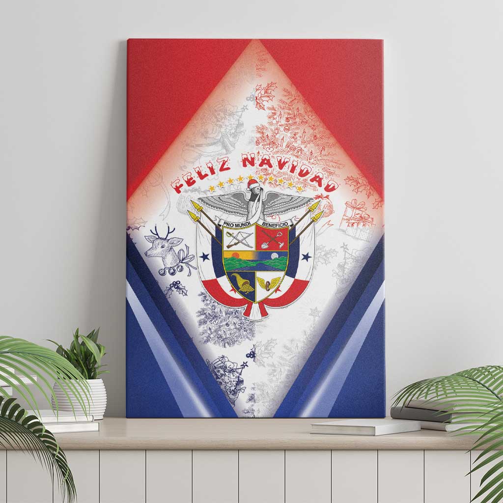 Panama Christmas Canvas Wall Art Coat Of Arms Santa Harpy - Wonder Print Shop