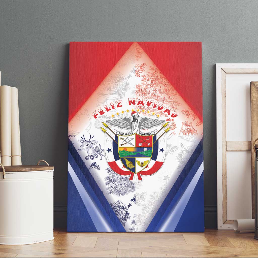 Panama Christmas Canvas Wall Art Coat Of Arms Santa Harpy - Wonder Print Shop