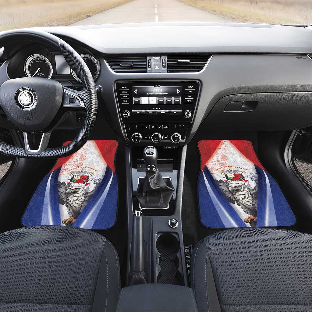 Panama Christmas Car Mats Coat Of Arms Santa Harpy - Wonder Print Shop