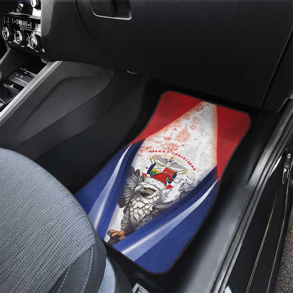 Panama Christmas Car Mats Coat Of Arms Santa Harpy - Wonder Print Shop