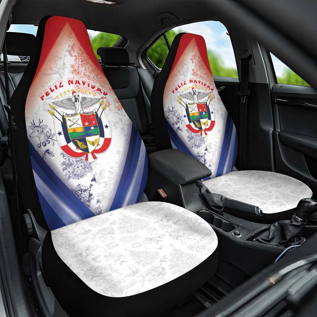 Panama Christmas Car Seat Cover Coat Of Arms Santa Harpy - Wonder Print Shop