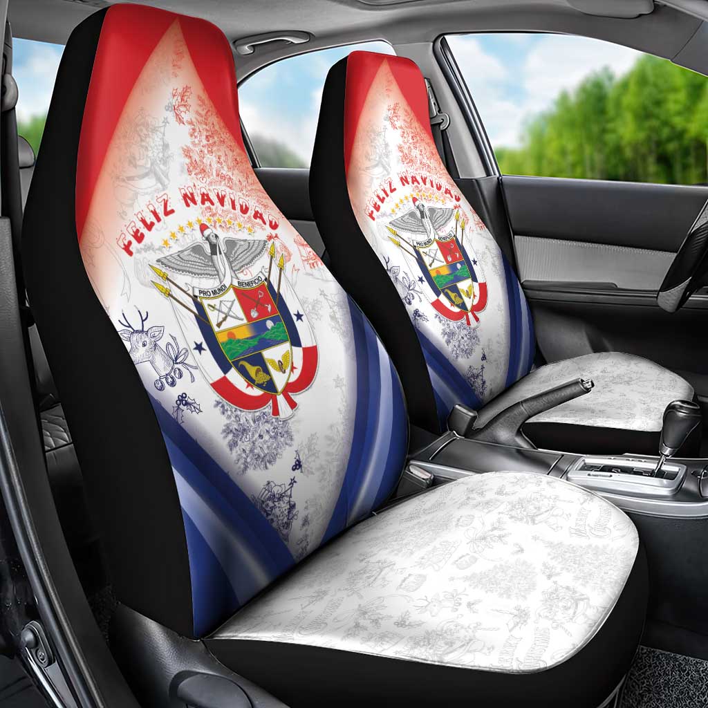 Panama Christmas Car Seat Cover Coat Of Arms Santa Harpy - Wonder Print Shop