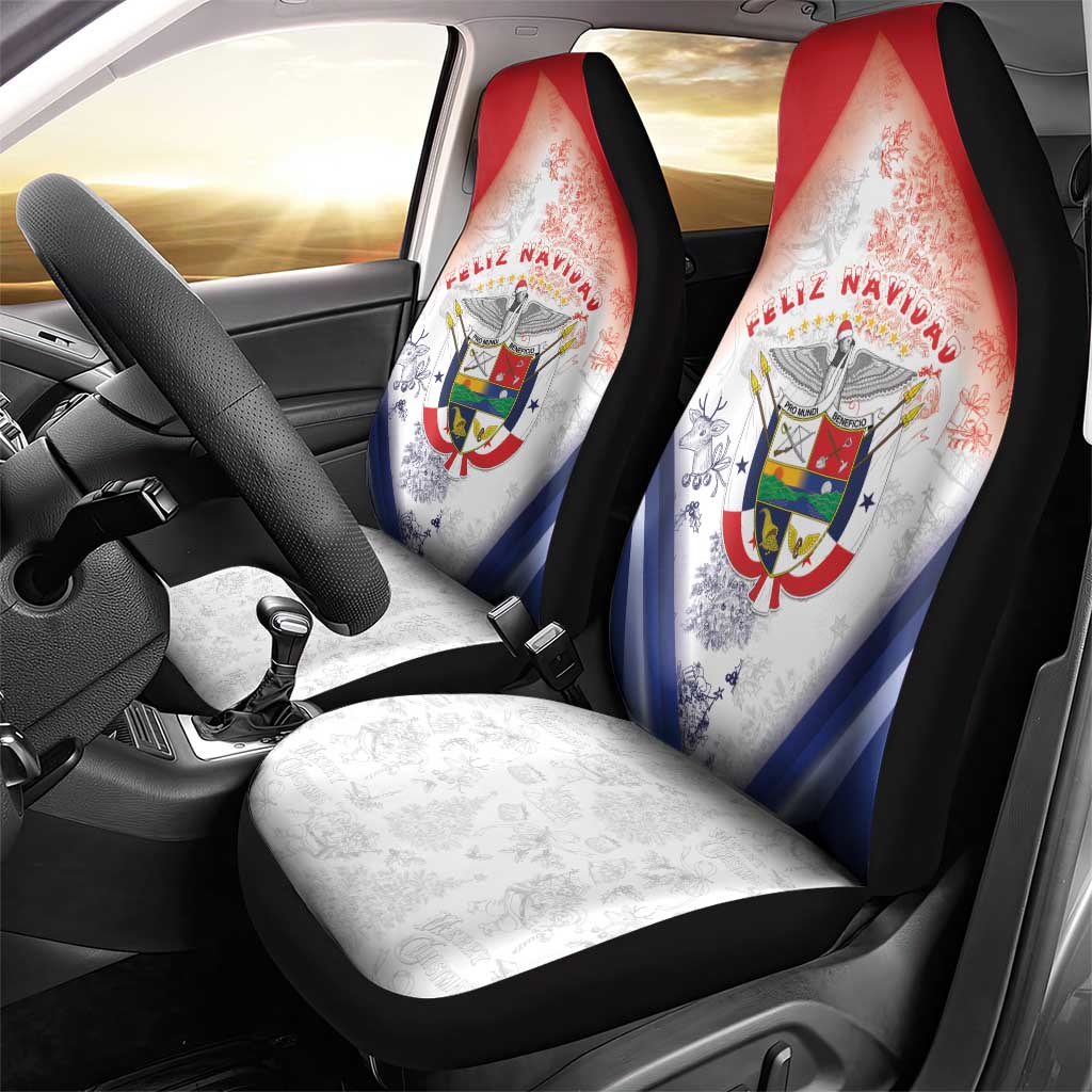 Panama Christmas Car Seat Cover Coat Of Arms Santa Harpy - Wonder Print Shop