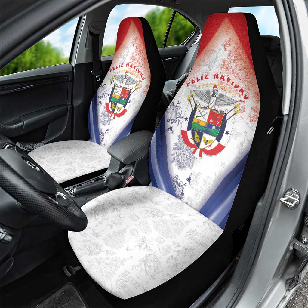Panama Christmas Car Seat Cover Coat Of Arms Santa Harpy - Wonder Print Shop