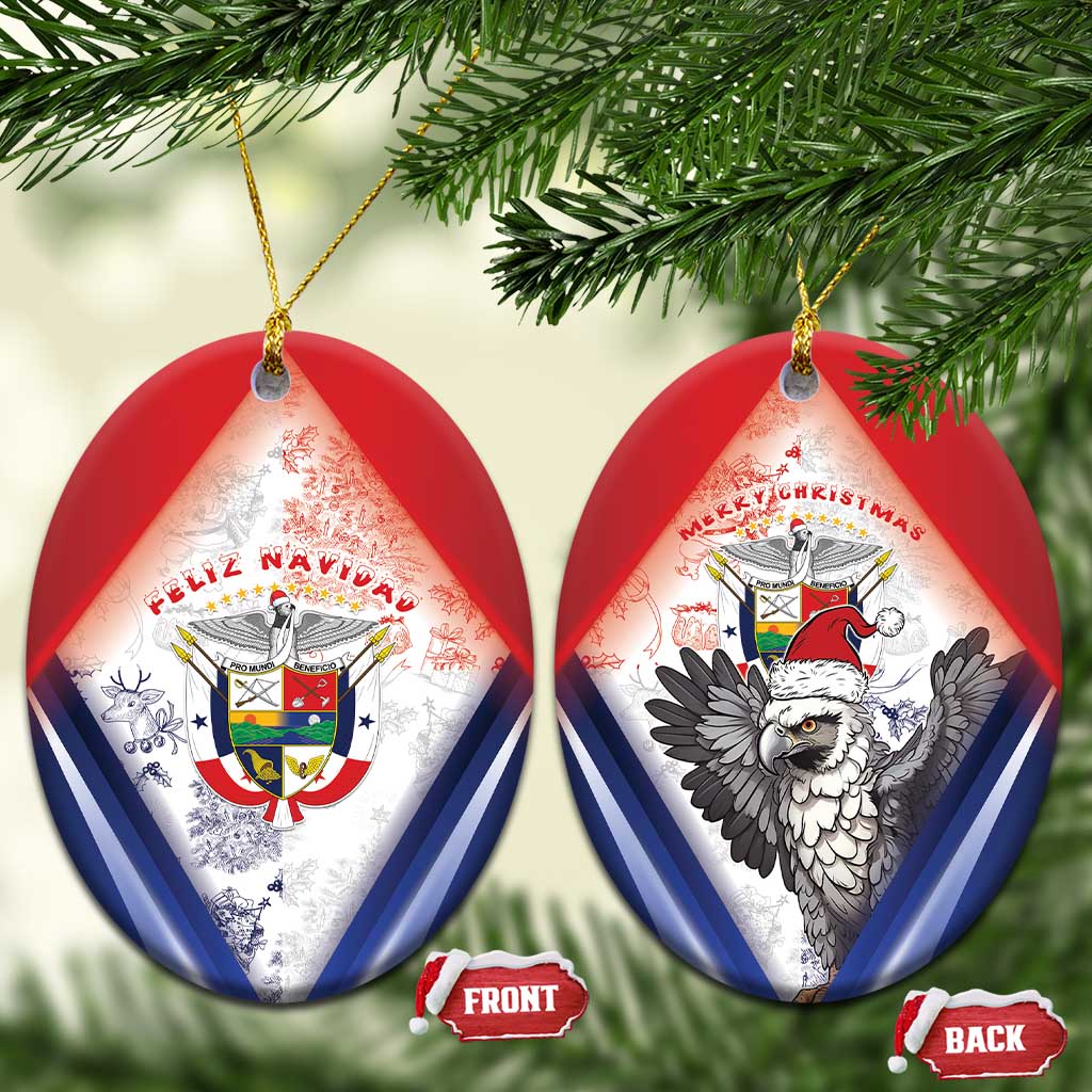 Panama Christmas Ceramic Ornament Coat Of Arms Santa Harpy - Wonder Print Shop