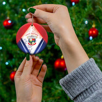 Panama Christmas Ceramic Ornament Coat Of Arms Santa Harpy - Wonder Print Shop