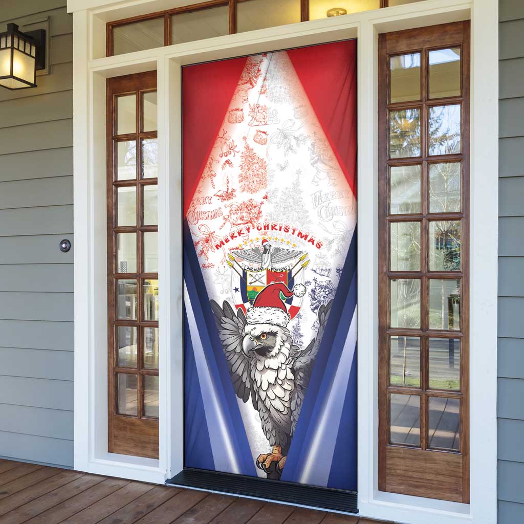 Panama Christmas Door Cover Coat Of Arms Santa Harpy - Wonder Print Shop