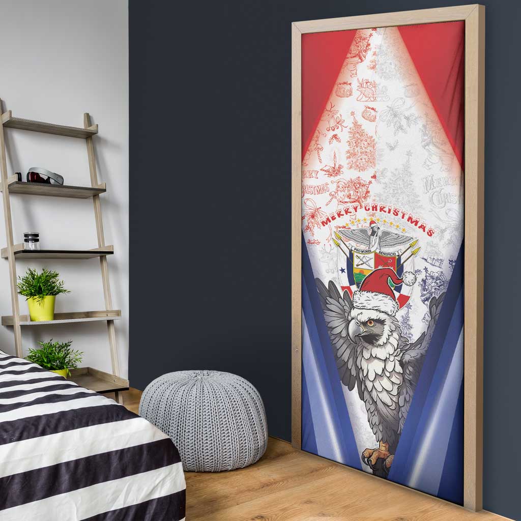 Panama Christmas Door Cover Coat Of Arms Santa Harpy - Wonder Print Shop