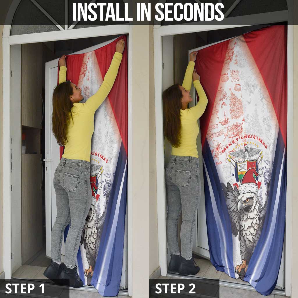Panama Christmas Door Cover Coat Of Arms Santa Harpy - Wonder Print Shop