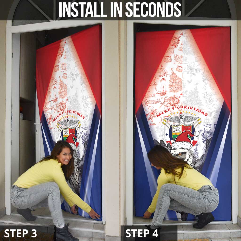 Panama Christmas Door Cover Coat Of Arms Santa Harpy - Wonder Print Shop