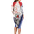 Panama Christmas Family Matching Long Sleeve Bodycon Dress and Hawaiian Shirt Coat Of Arms Santa Harpy - Wonder Print Shop