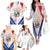 Panama Christmas Family Matching Off The Shoulder Long Sleeve Dress and Hawaiian Shirt Coat Of Arms Santa Harpy - Wonder Print Shop