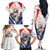 Panama Christmas Family Matching Off The Shoulder Long Sleeve Dress and Hawaiian Shirt Coat Of Arms Santa Harpy - Wonder Print Shop