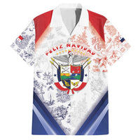 Panama Christmas Family Matching Off Shoulder Maxi Dress and Hawaiian Shirt Coat Of Arms Santa Harpy - Wonder Print Shop
