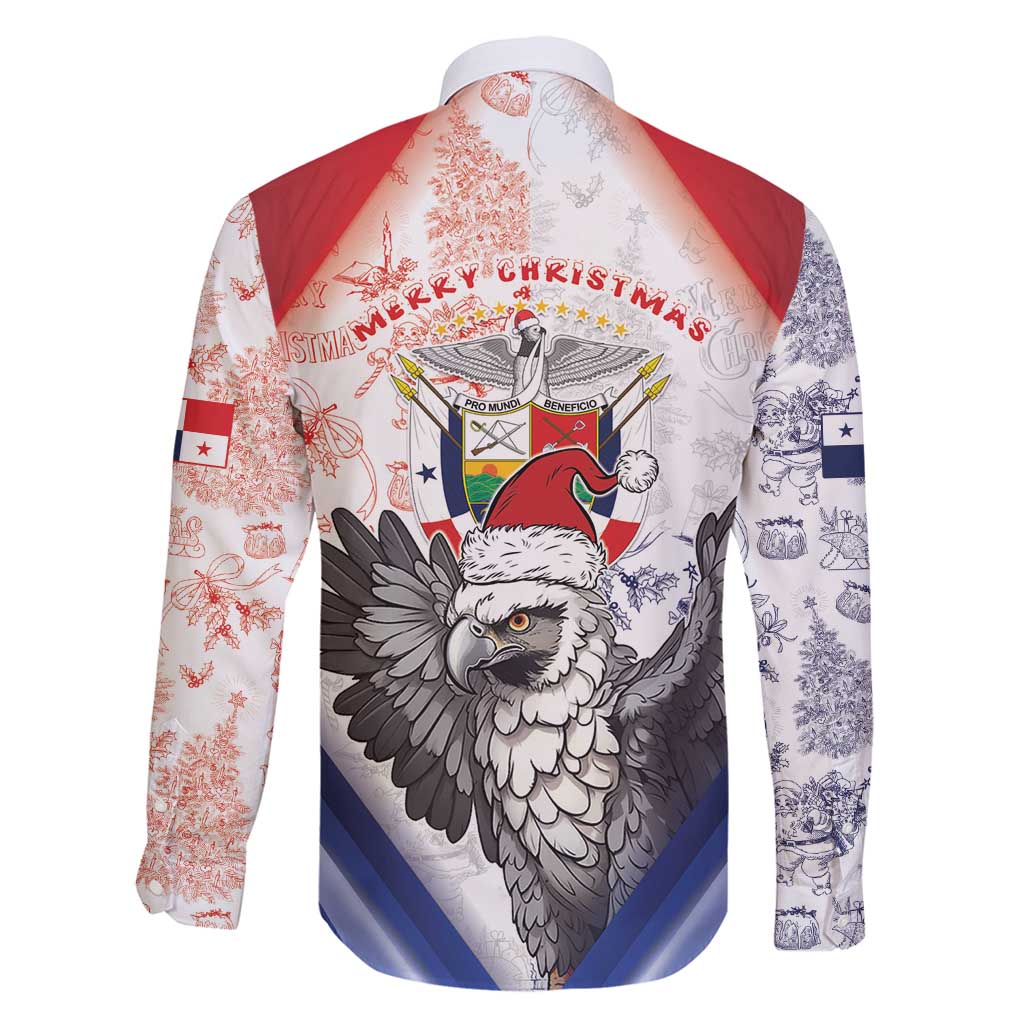 Panama Christmas Family Matching Off Shoulder Short Dress and Hawaiian Shirt Coat Of Arms Santa Harpy - Wonder Print Shop