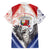 Panama Christmas Family Matching Short Sleeve Bodycon Dress and Hawaiian Shirt Coat Of Arms Santa Harpy - Wonder Print Shop