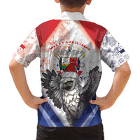 Panama Christmas Family Matching Summer Maxi Dress and Hawaiian Shirt Coat Of Arms Santa Harpy - Wonder Print Shop