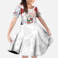 Panama Christmas Family Matching Tank Maxi Dress and Hawaiian Shirt Coat Of Arms Santa Harpy - Wonder Print Shop