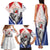 Panama Christmas Family Matching Tank Maxi Dress and Hawaiian Shirt Coat Of Arms Santa Harpy - Wonder Print Shop