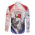 Panama Christmas Family Matching Tank Maxi Dress and Hawaiian Shirt Coat Of Arms Santa Harpy - Wonder Print Shop