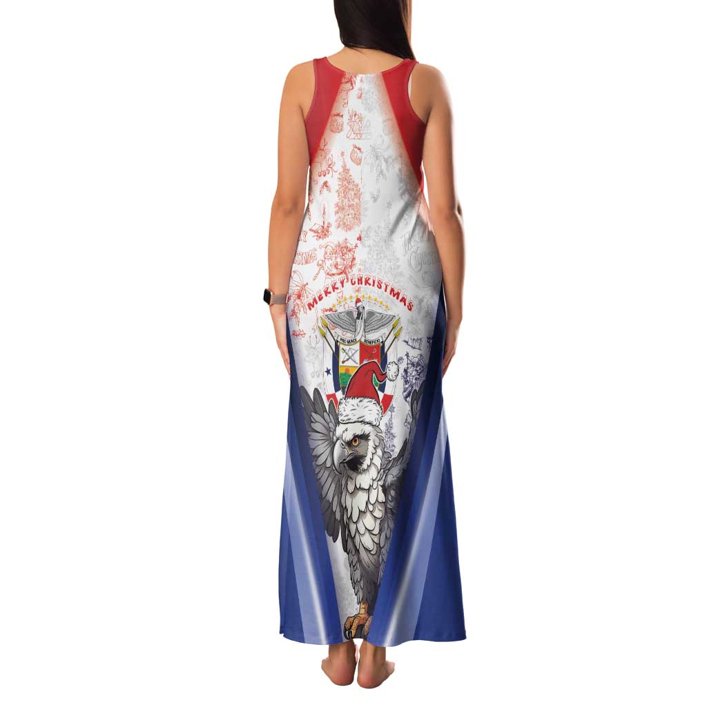 Panama Christmas Family Matching Tank Maxi Dress and Hawaiian Shirt Coat Of Arms Santa Harpy - Wonder Print Shop