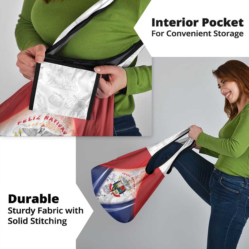 Panama Christmas Grocery Bag Coat Of Arms Santa Harpy - Wonder Print Shop