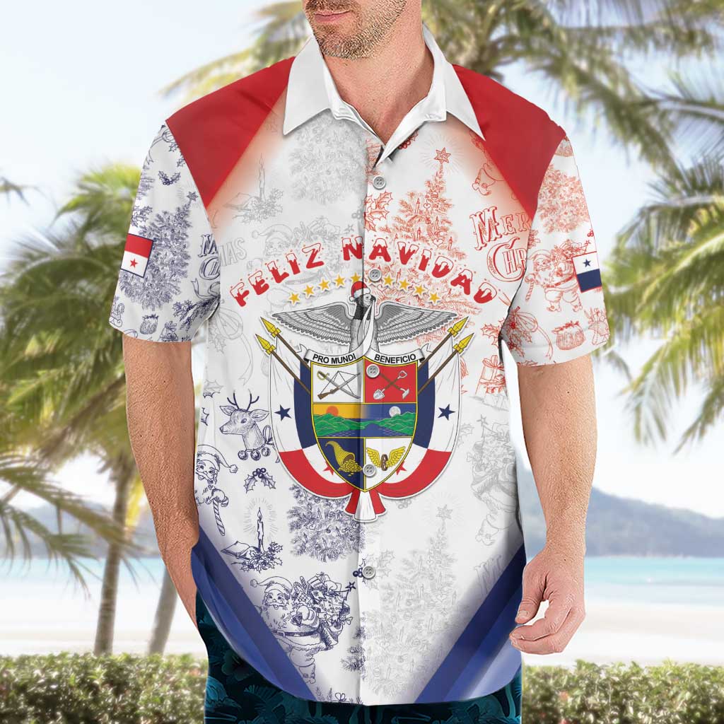Panama Christmas Hawaiian Shirt Coat Of Arms Santa Harpy - Wonder Print Shop