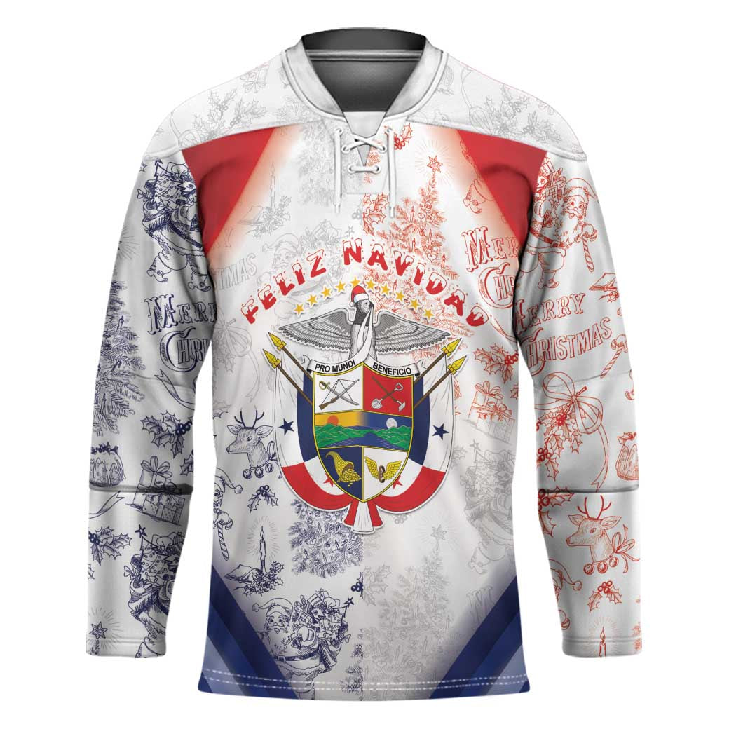 Panama Christmas Hockey Jersey Coat Of Arms Santa Harpy - Wonder Print Shop