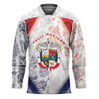 Panama Christmas Hockey Jersey Coat Of Arms Santa Harpy - Wonder Print Shop