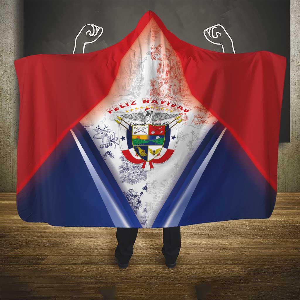 Panama Christmas Hooded Blanket Coat Of Arms Santa Harpy - Wonder Print Shop