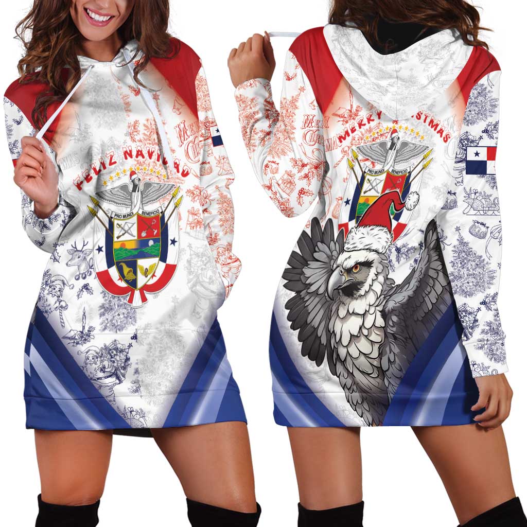 Panama Christmas Hoodie Dress Coat Of Arms Santa Harpy - Wonder Print Shop