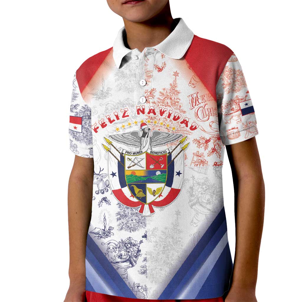 Panama Christmas Kid Polo Shirt Coat Of Arms Santa Harpy - Wonder Print Shop