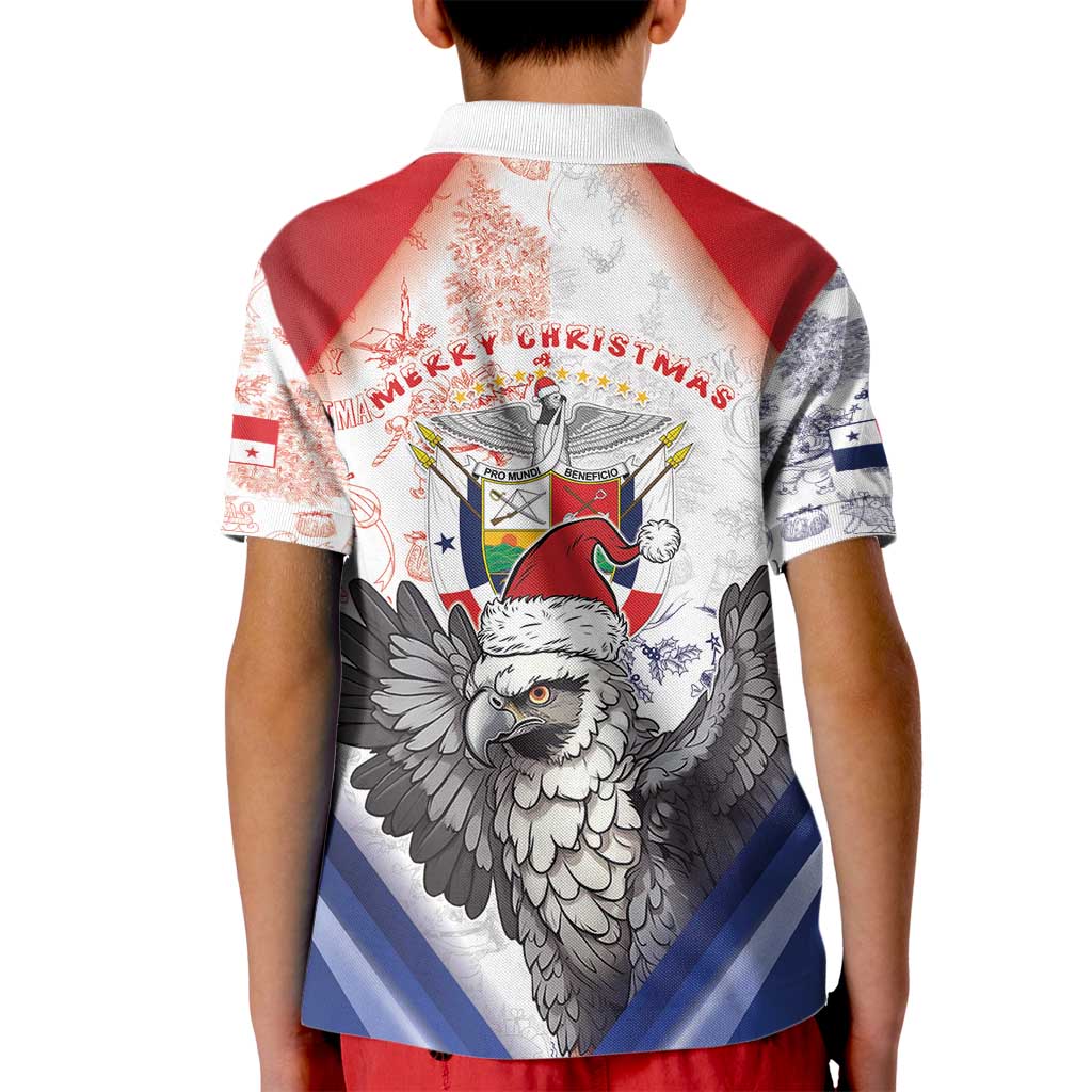 Panama Christmas Kid Polo Shirt Coat Of Arms Santa Harpy - Wonder Print Shop