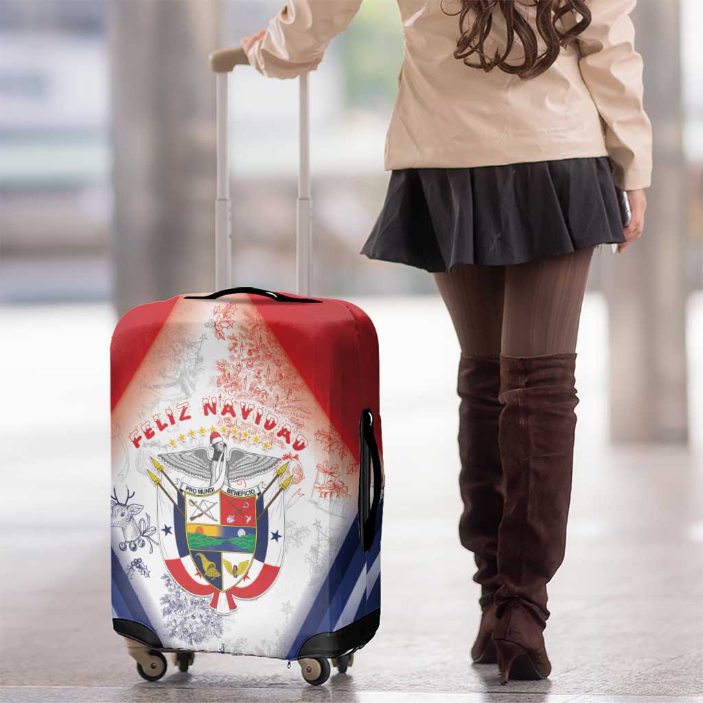 Panama Christmas Luggage Cover Coat Of Arms Santa Harpy - Wonder Print Shop