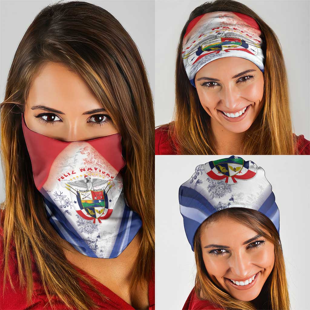 Panama Christmas Neck Gaiter Coat Of Arms Santa Harpy - Wonder Print Shop