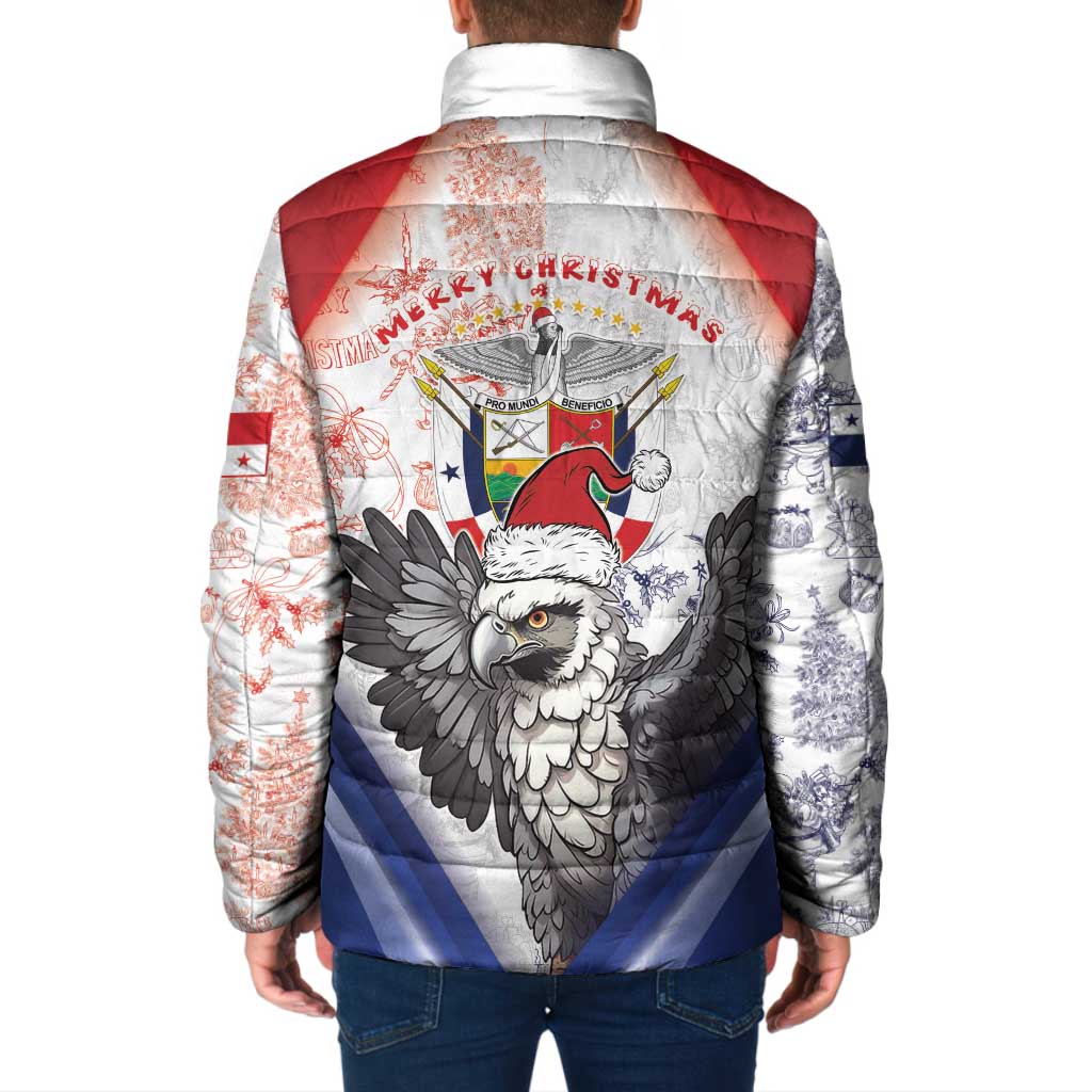 Panama Christmas Padded Jacket Coat Of Arms Santa Harpy - Wonder Print Shop