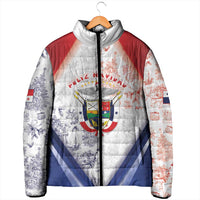 Panama Christmas Padded Jacket Coat Of Arms Santa Harpy - Wonder Print Shop