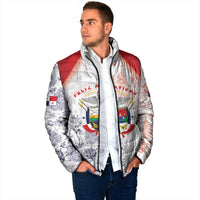 Panama Christmas Padded Jacket Coat Of Arms Santa Harpy - Wonder Print Shop